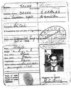 Dennis Young's ID card dated 11th May 1942 Dennis Young's ID card dated 11th May 1942
