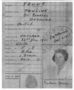 Pauline Young ID card Pauline Young ID card